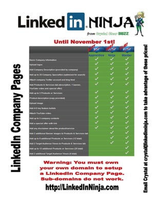 Linked in company pages flyer