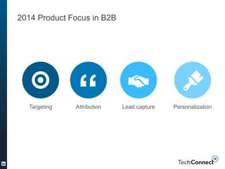 2014 Product Focus in B2B
Targeting PersonalizationAttribution Lead capture
 