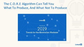 The C.O.R.E Algorithm Can Tell You
What To Produce, And What Not To Produce
36
 