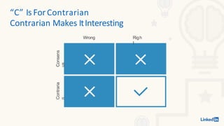 “C” Is ForContrarian
Contrarian Makes ItInteresting
37
Contraria
n
Consens
us
Wrong Righ
t
 
