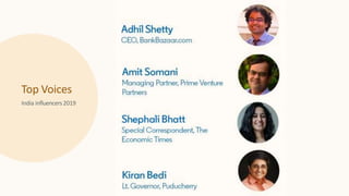Top Voices
India influencers2019
 