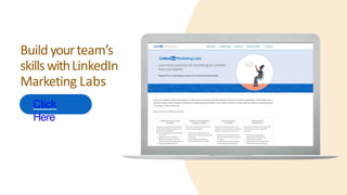 Build yourteam’s
skillswithLinkedIn
Marketing Labs
Click
Here
 