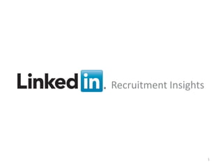 Recruitment Insights




Recruiting Solutions
                       v                      1
 
