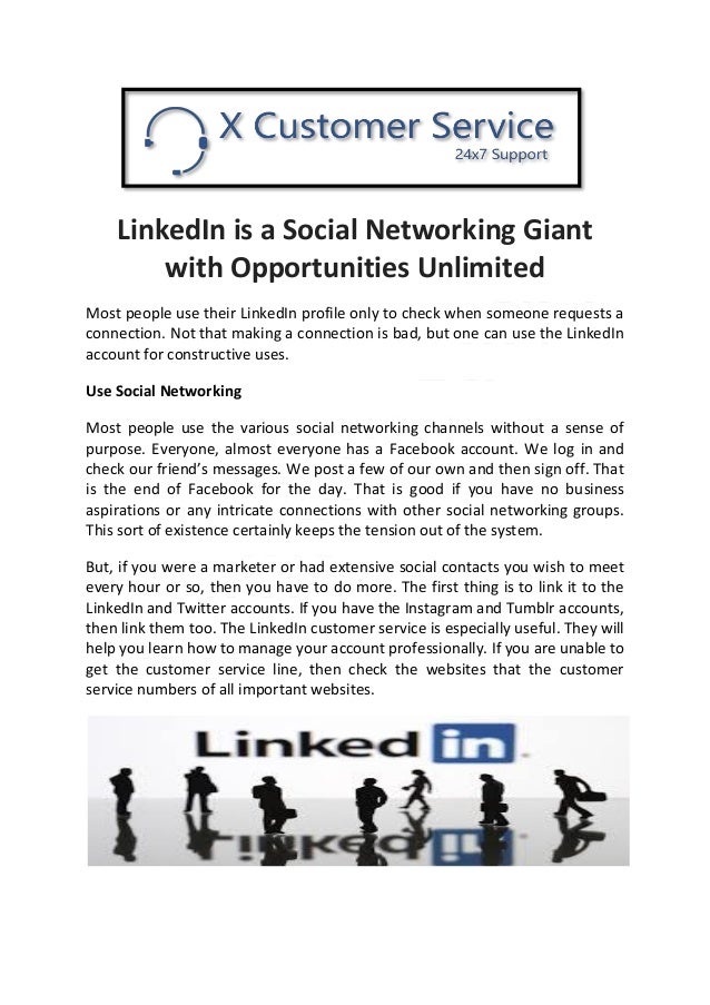 Linked in customer service