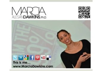 This is me…
www.MarciaDawkins.com
 