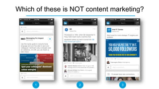 Which of these is NOT content marketing?
1 2 3
 