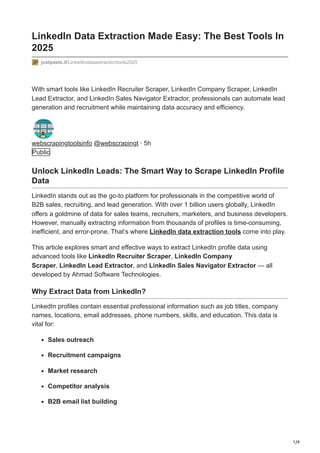 LinkedIn Data Extraction Made Easy The Best Tools In 2025.pdf