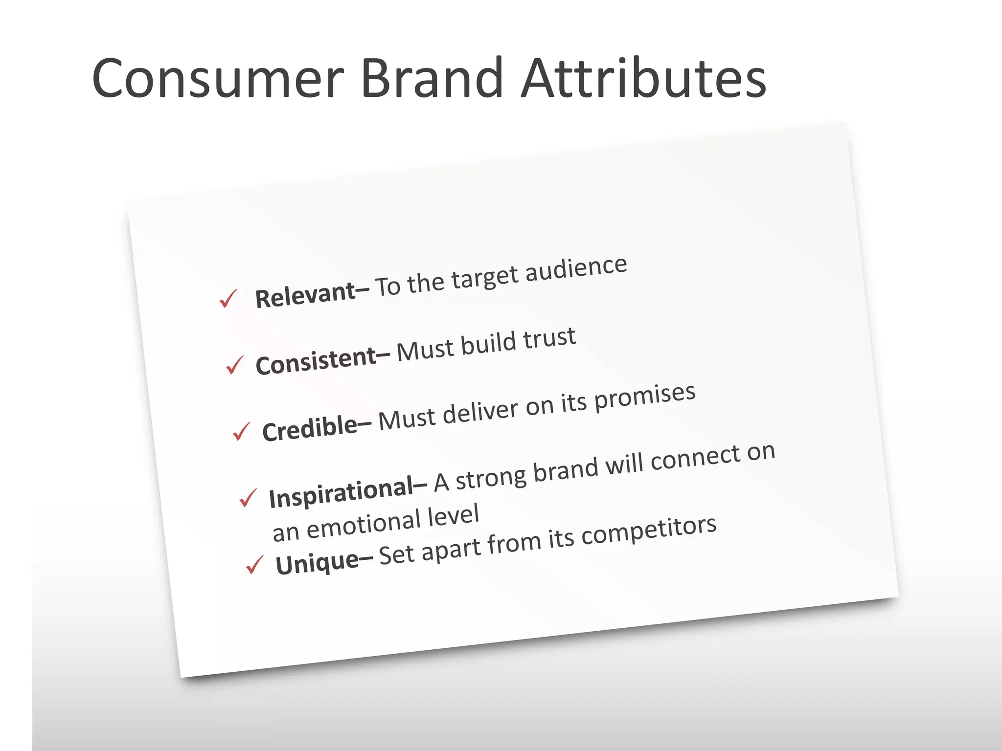 Consumer Brand Attributes
 