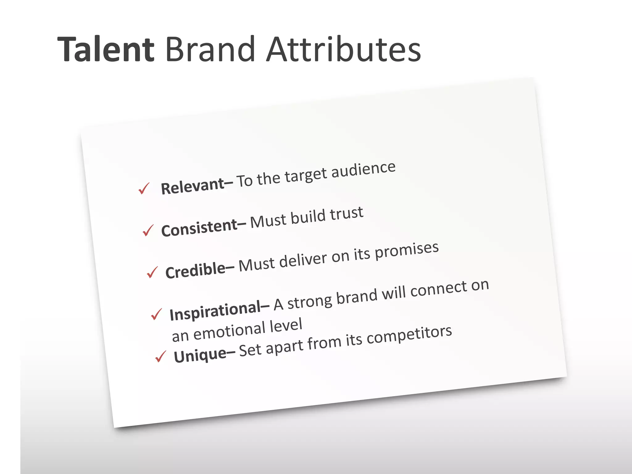Talent Brand Attributes
 