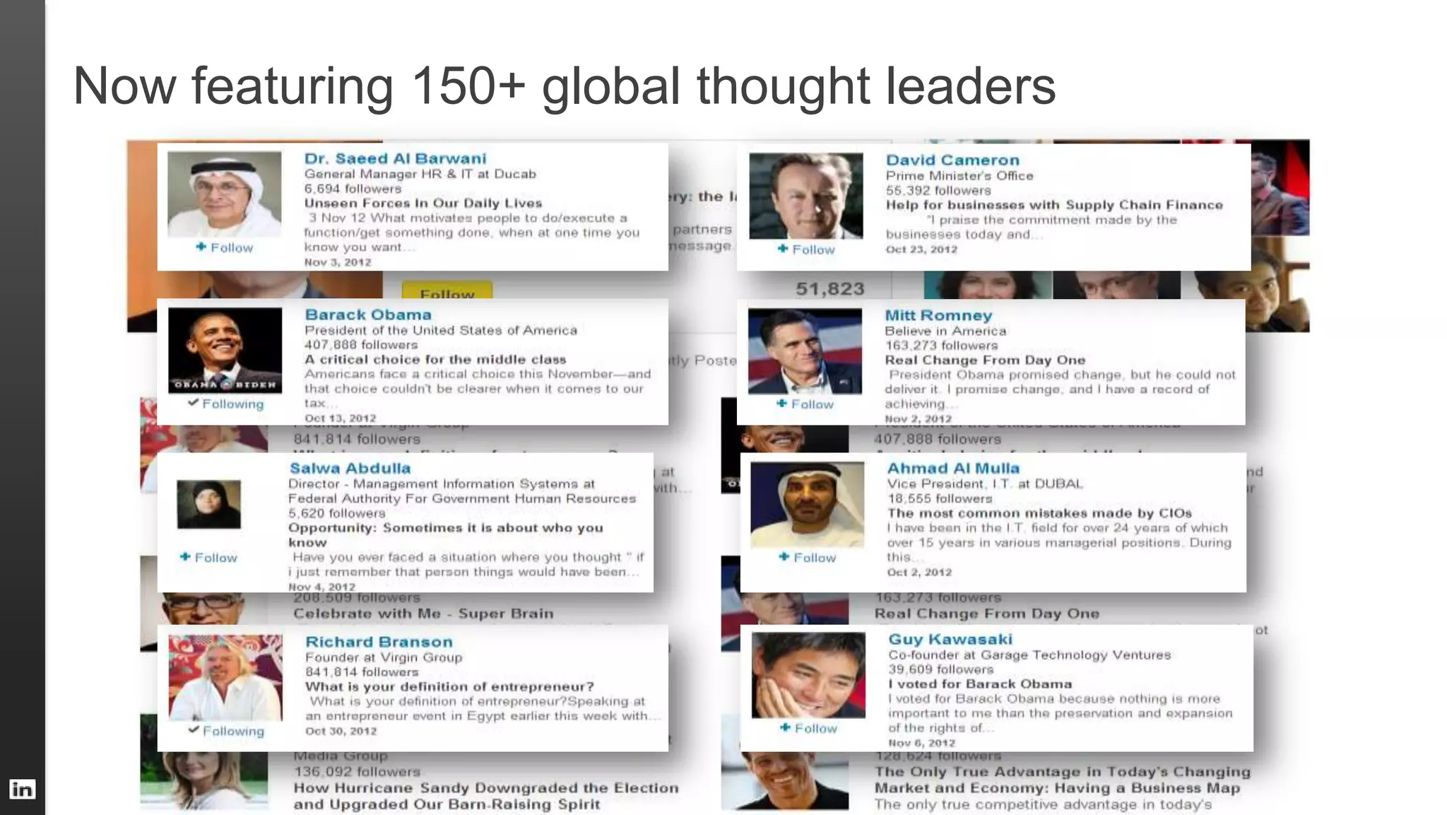 Now featuring 150+ global thought leaders
 