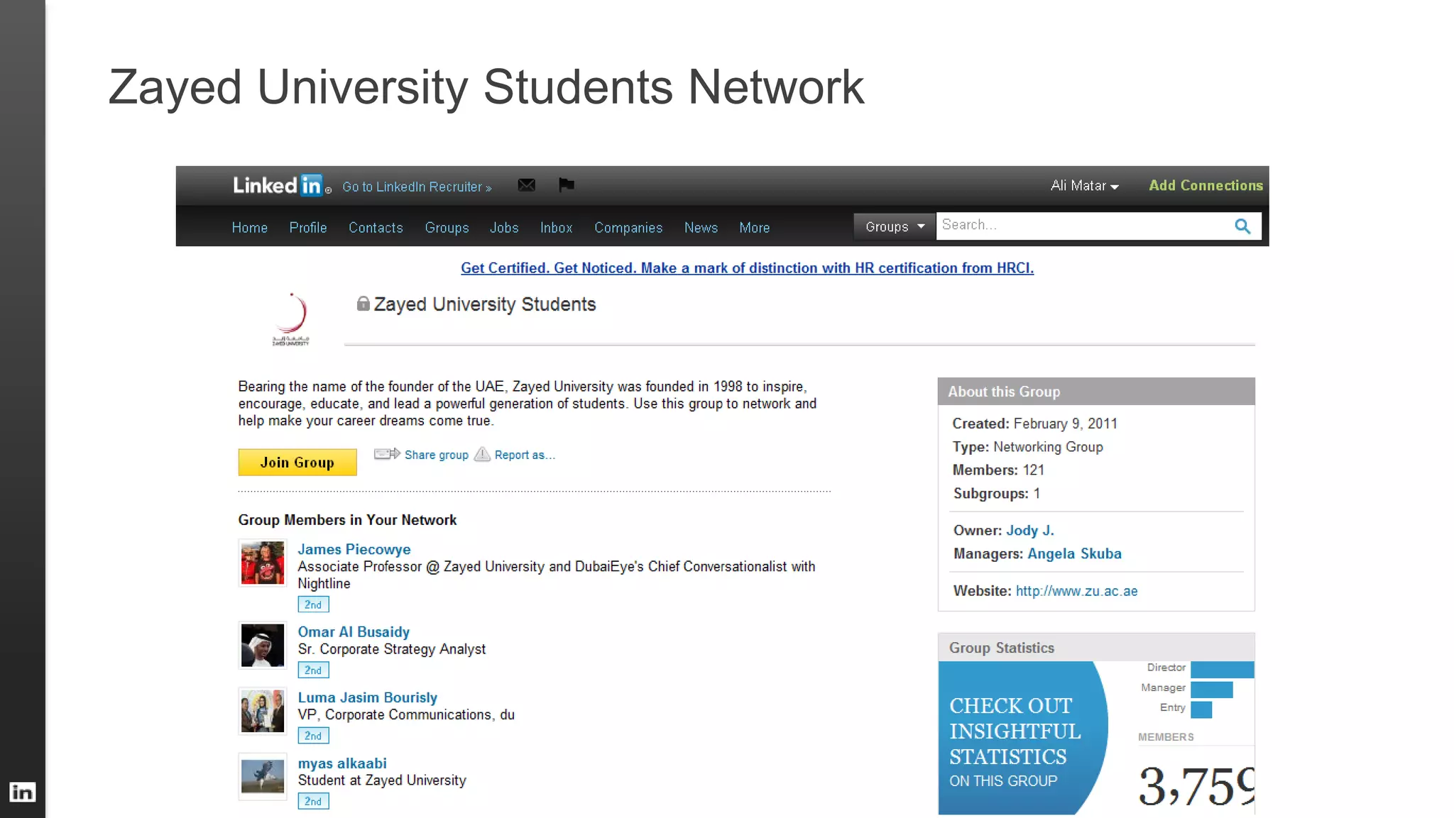Zayed University Students Network
 