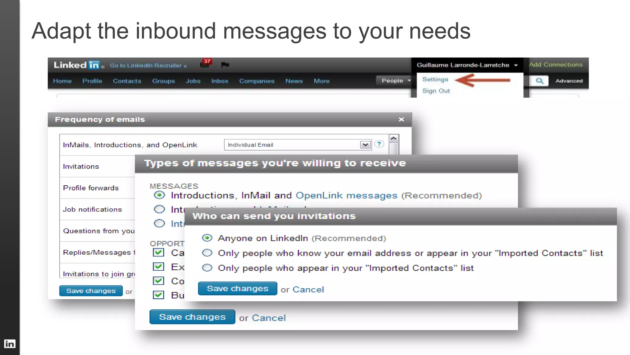 Adapt the inbound messages to your needs
 