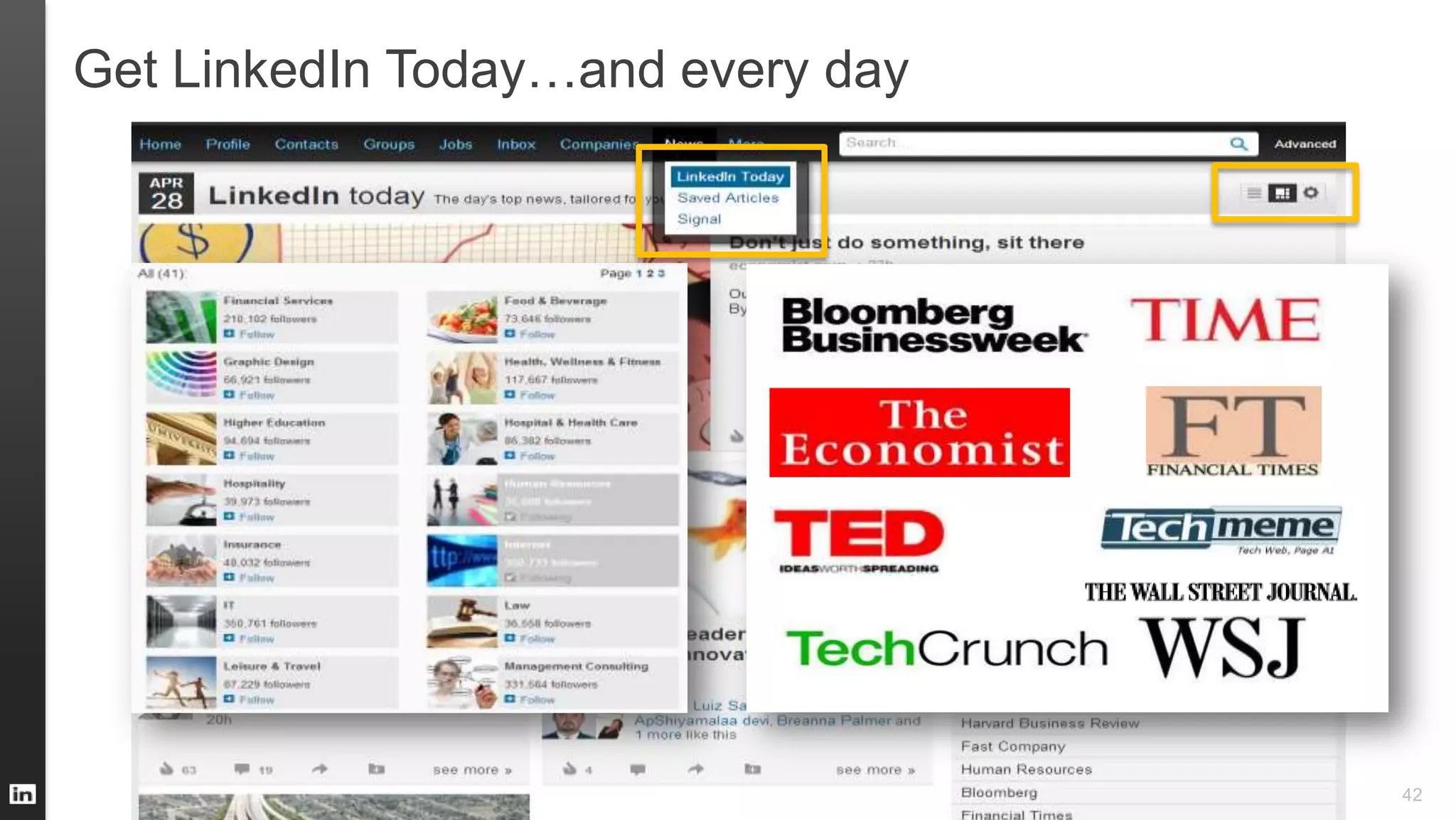Get LinkedIn Today…and every day
42
 