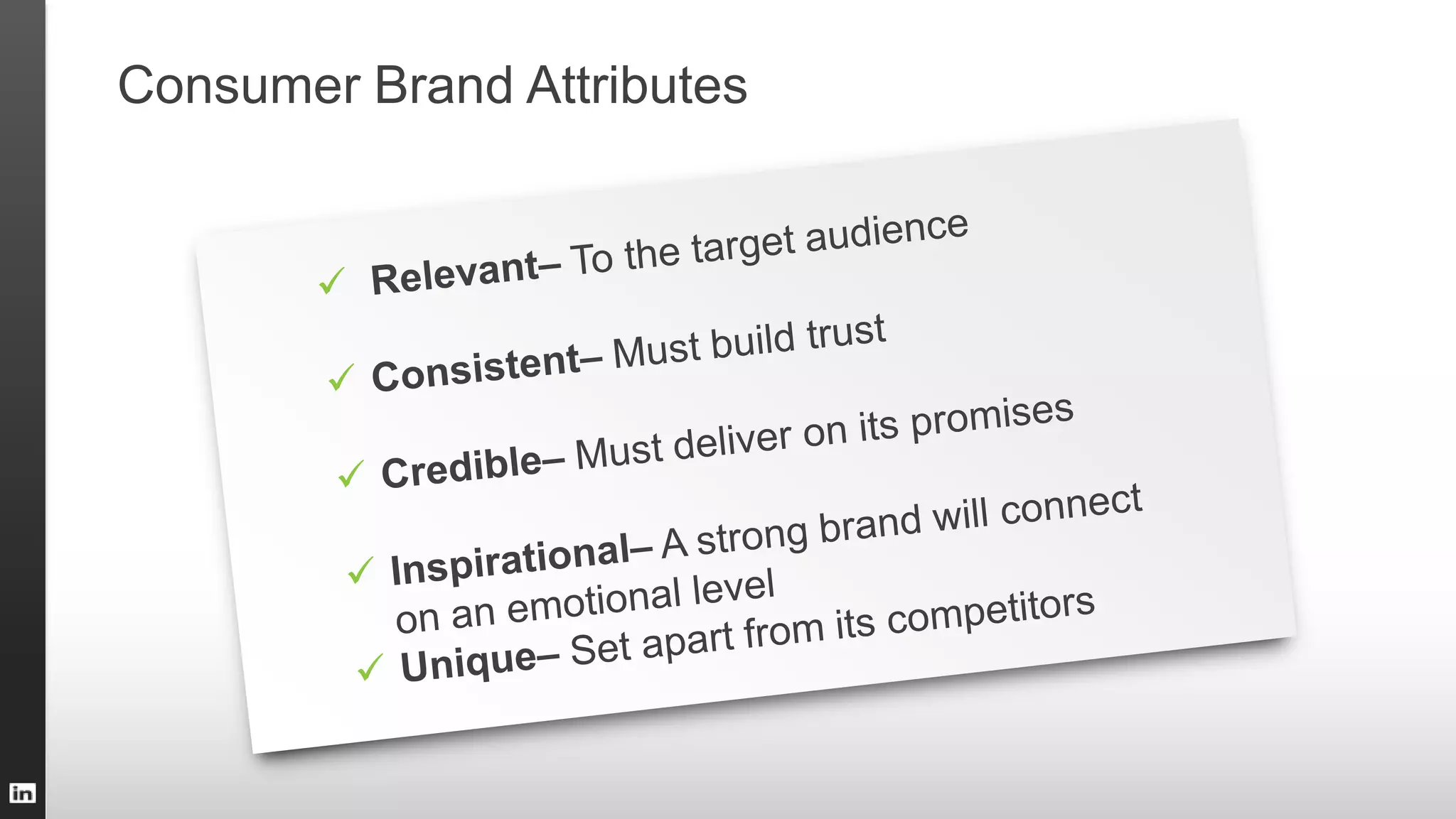 Consumer Brand Attributes
 