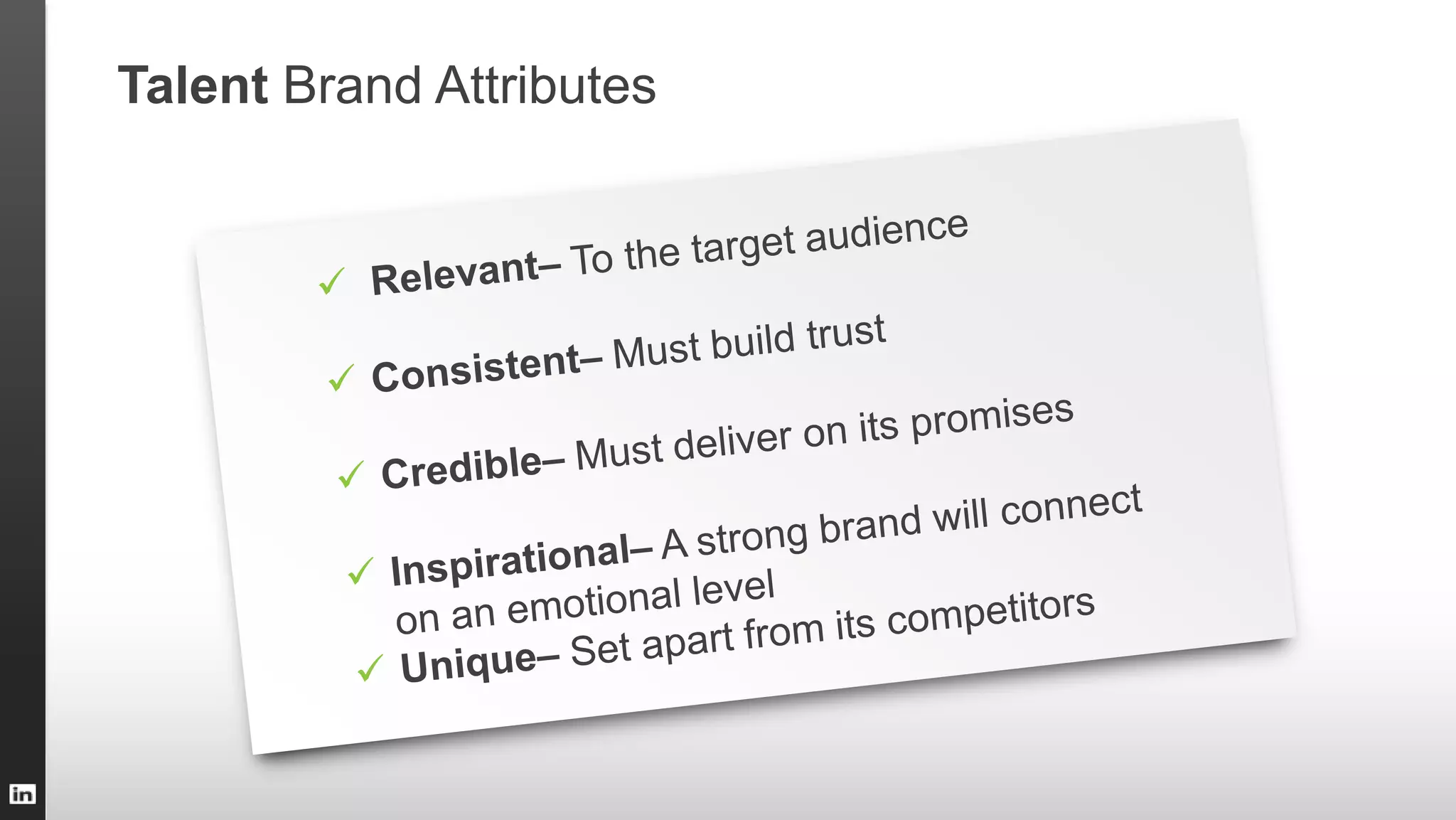 Talent Brand Attributes
 