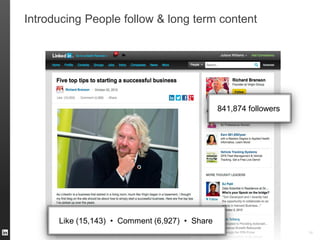 14
23% LinkedIn
Member Visits
Introducing People follow & long term content
841,874 followers
Like (15,143) • Comment (6,927) • Share
 