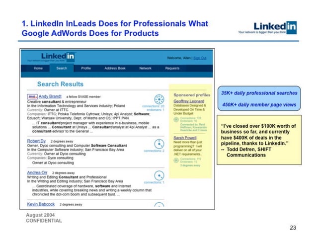 LinkedIn 슬라이드 23
