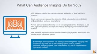 What Can Audience Insights Do for You?
For example, media planners can identify audience segments engaging with
content on...