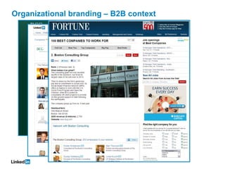 Organizational branding – B2B context
 