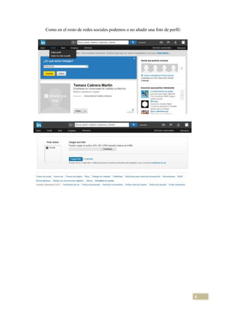 Como en el resto de redes sociales podemos o no añadir una foto de perfil:

6

 