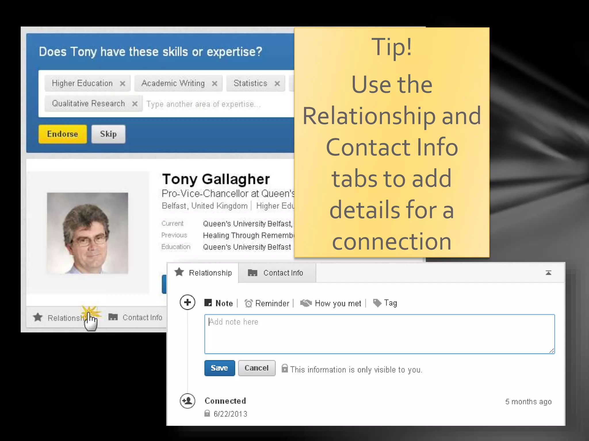 Adding skills
Tip!
Focus on
your core
strengths
 