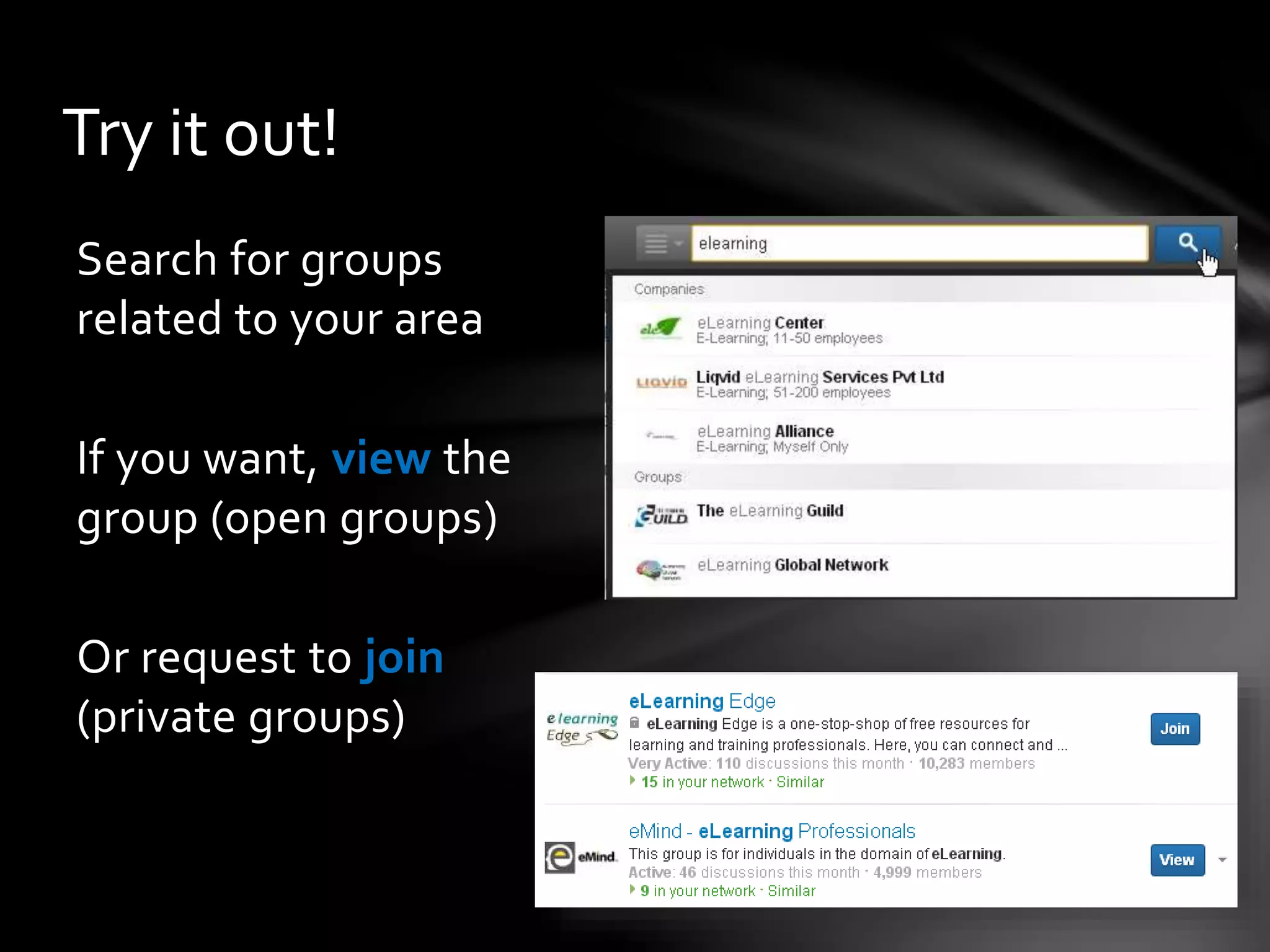 Messages
You can send private messages to one or more
connections
You may receive InMails from people you are not
connected with who have a Premium account
 