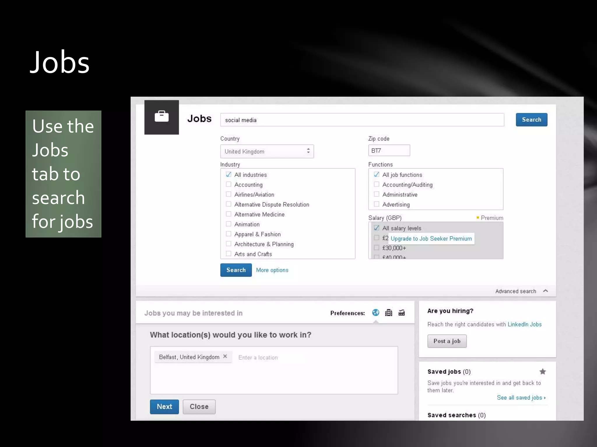 Privacy & settings - Profile
Click on
your profile
image and
select
Privacy &
Settings
 