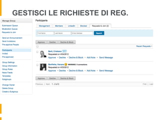 GESTISCI LE RICHIESTE DI REG.
 