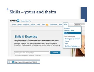 +
    Skills – yours and theirs
 