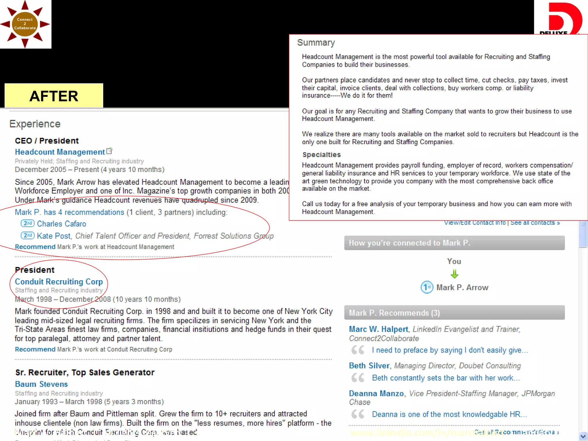 AFTER




©Marc W.W. Halpert AllAll rights reserved www. connect2collaborate.com | www.linkedin.com/in/marchalpert | January2011
 ©Marc Halpert | | rights reserved | | www. connect2collaborate.com | www.linkedin.com/in/marchalpert | Feb 2012
 