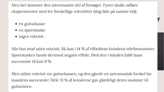 HVIS DU LIGE STÅR OG MANGLER ET FORSKNINGSBASERET ARGUMENT …
2) HALO-EFFEKTEN:
HVIS DU ER GOD TIL X, ER DU SIKKERT OGSÅ GOD TIL Y
 Hvis jeg synes, at du virker generøs og sympatisk på
LinkedIn, så er jeg også mere tilbøjelig til at tro, at du er
klog og kompetent.
Når vi ser en person være skarp på ét område, slutter vi
ubevidst, at hun også er skarp på andre områder.
Når dit LinkedIn-netværk ser dine opdateringer inden
for dit ekspertise-område, tillægger de dig ubevidst en
bredere ekspertise end temaet for din opdatering.
Du bliver så at sige mere allround-kompetent - i deres
bevidsthed. 
 