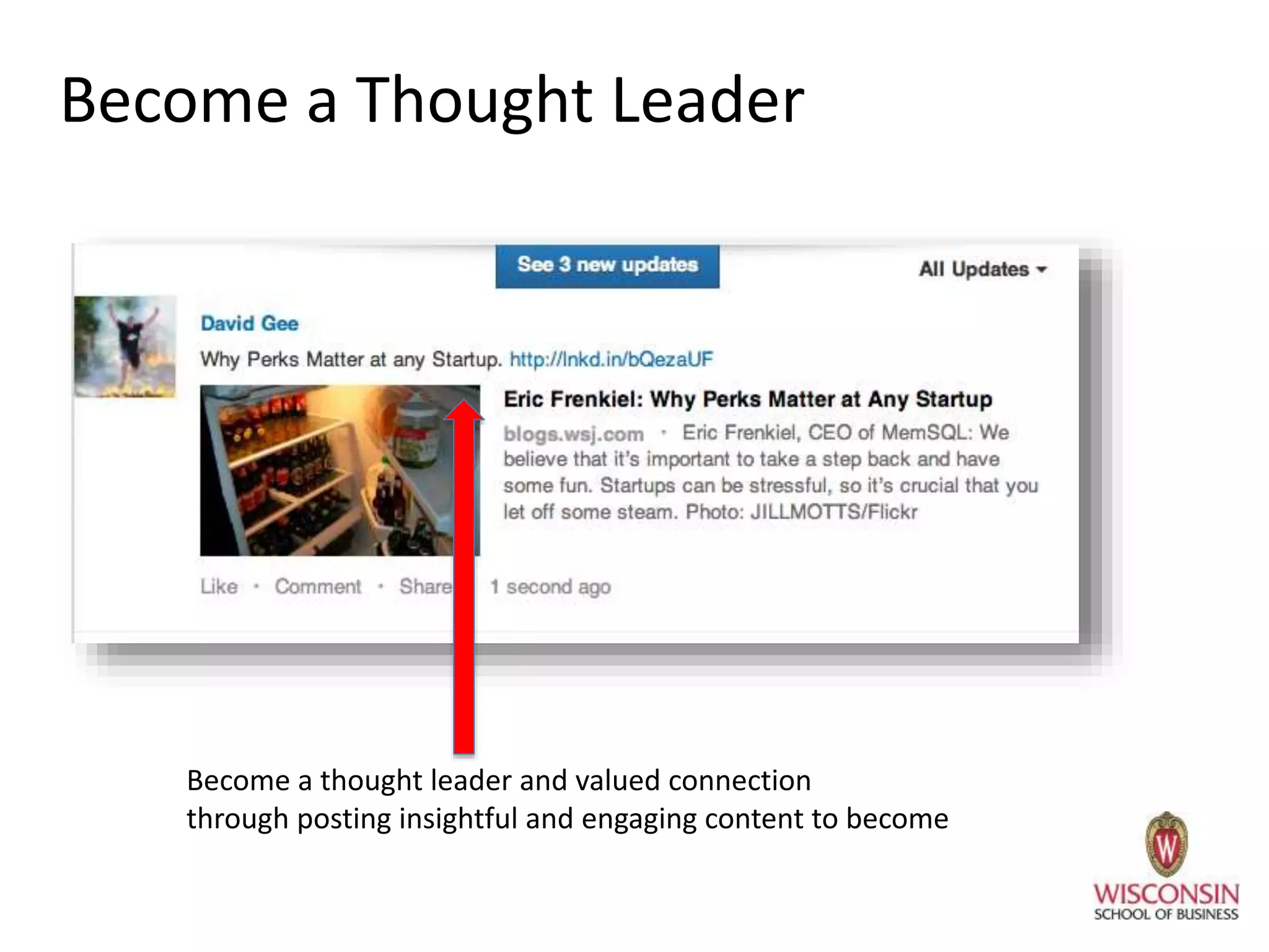 Become a Thought Leader
Become a thought leader and valued connection
through posting insightful and engaging content to become
 