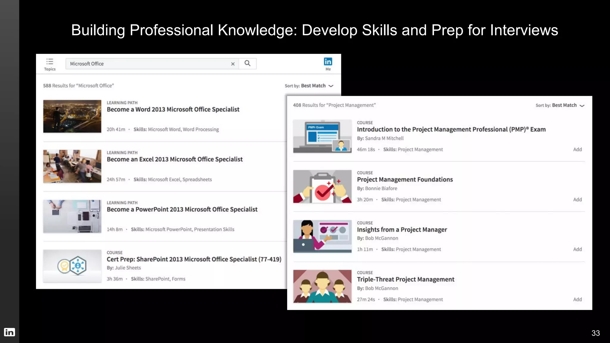 Building Professional Knowledge: Develop Skills and Prep for Interviews
33
 