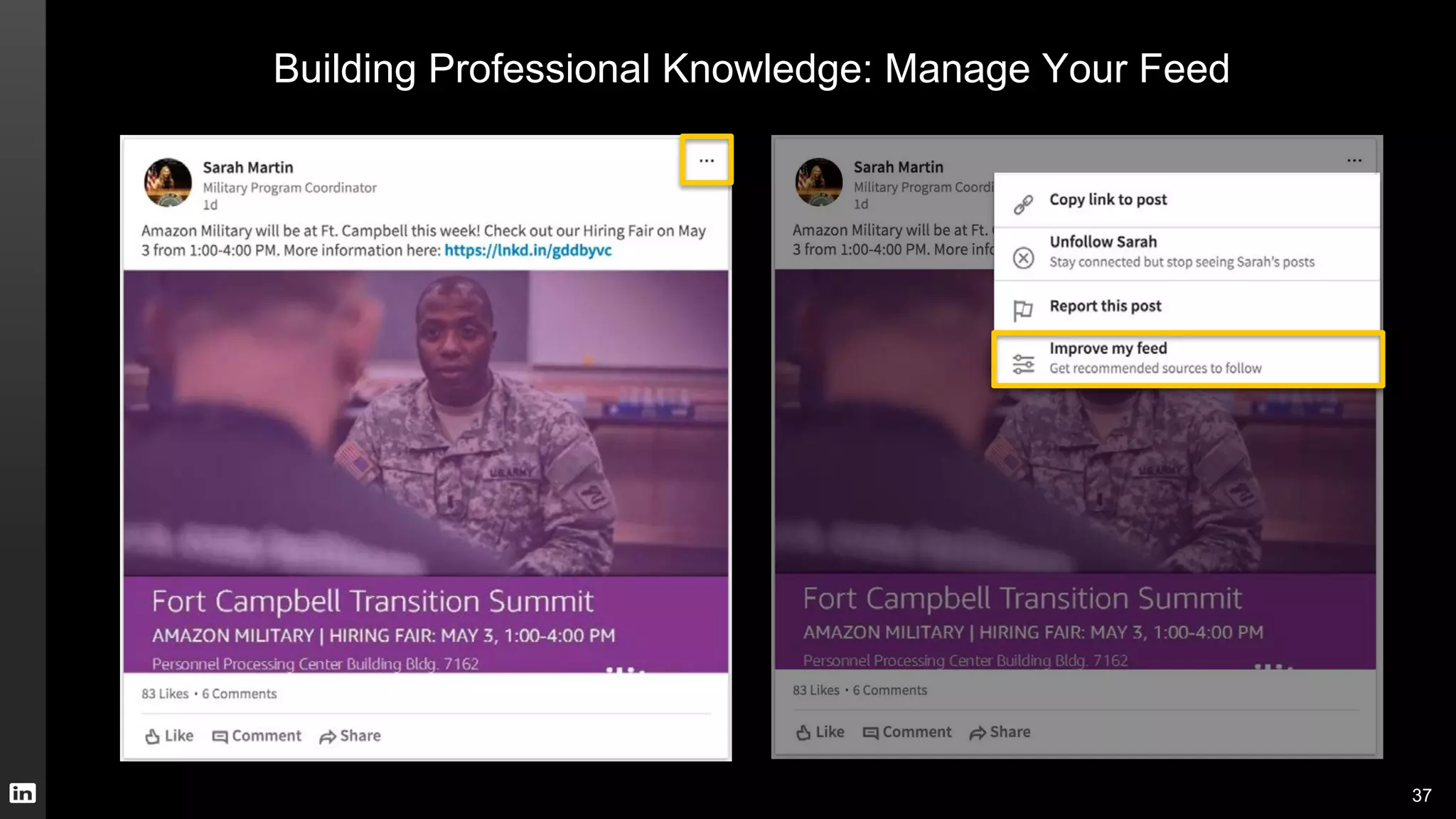 Building Professional Knowledge: Manage Your Feed
37
 