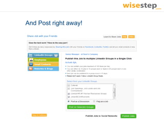 And Post right away!
 