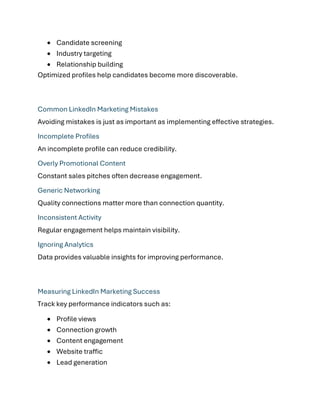 LinkedIn Marketing, Lead Generation & Profile Optimization: The ...