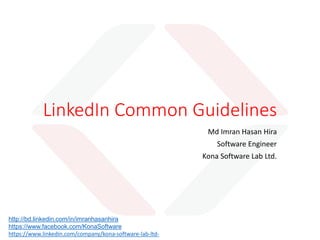 Linkedin Guidelines Linkedin Guide | PPTX