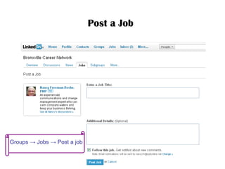 Post a Job   Groups ->  Jobs  -> Post a job   