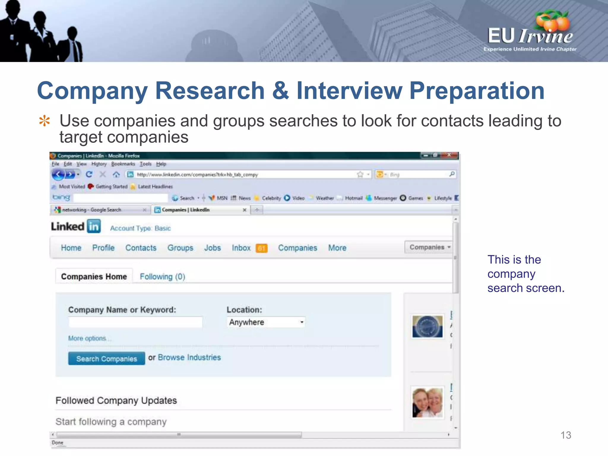 See what groups key contacts belong to, and follow their discussions