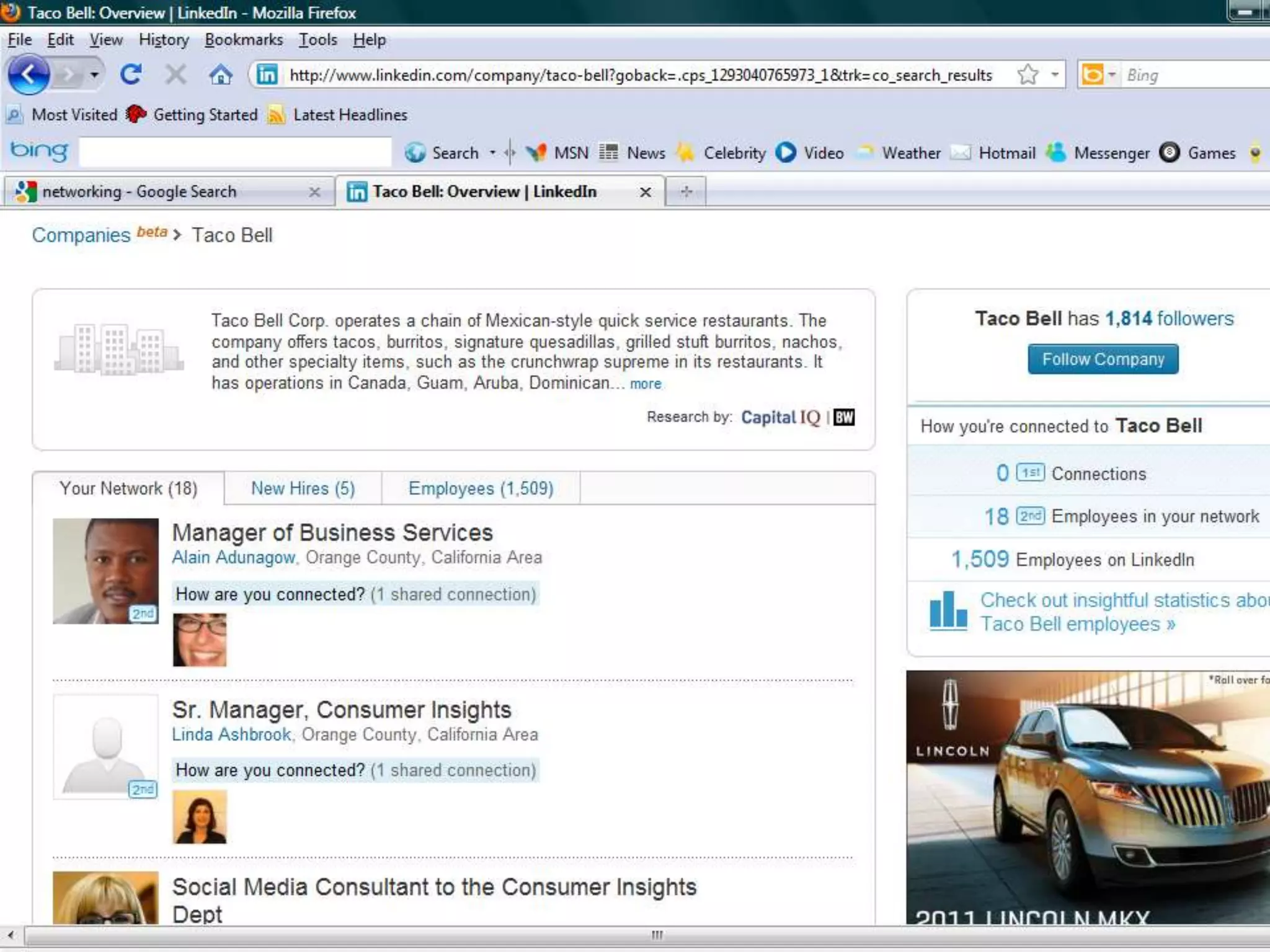Follow key contacts on Twitter and Facebook.