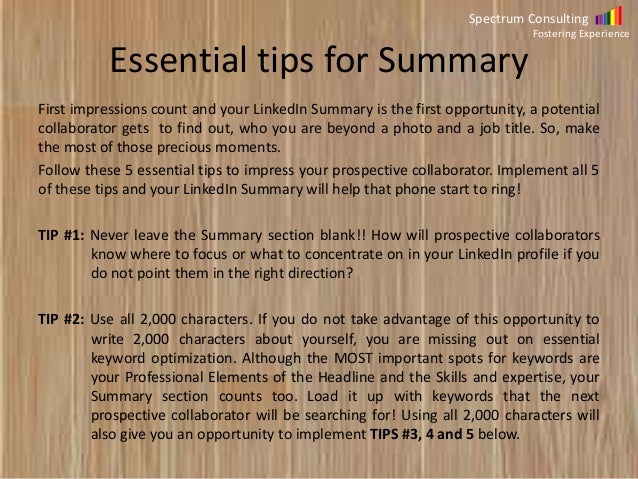 LinkedIn Profile Improvement Tips