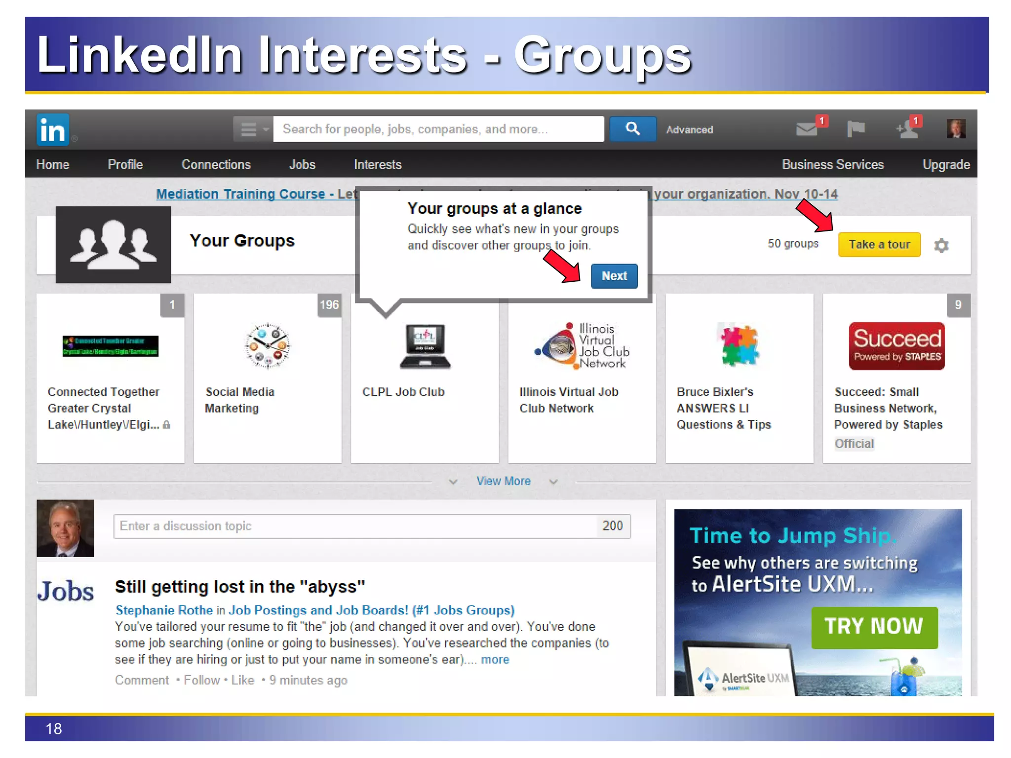 18
LinkedIn Interests - Groups
 