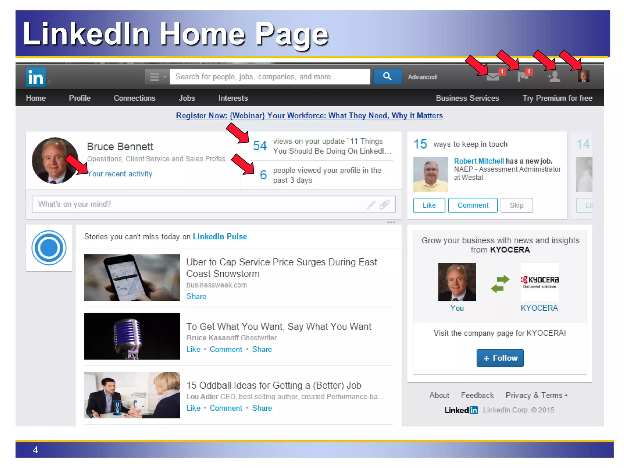 4
LinkedIn Home Page
 