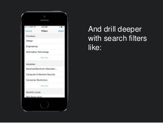And drill deeper
with search filters
like:
 