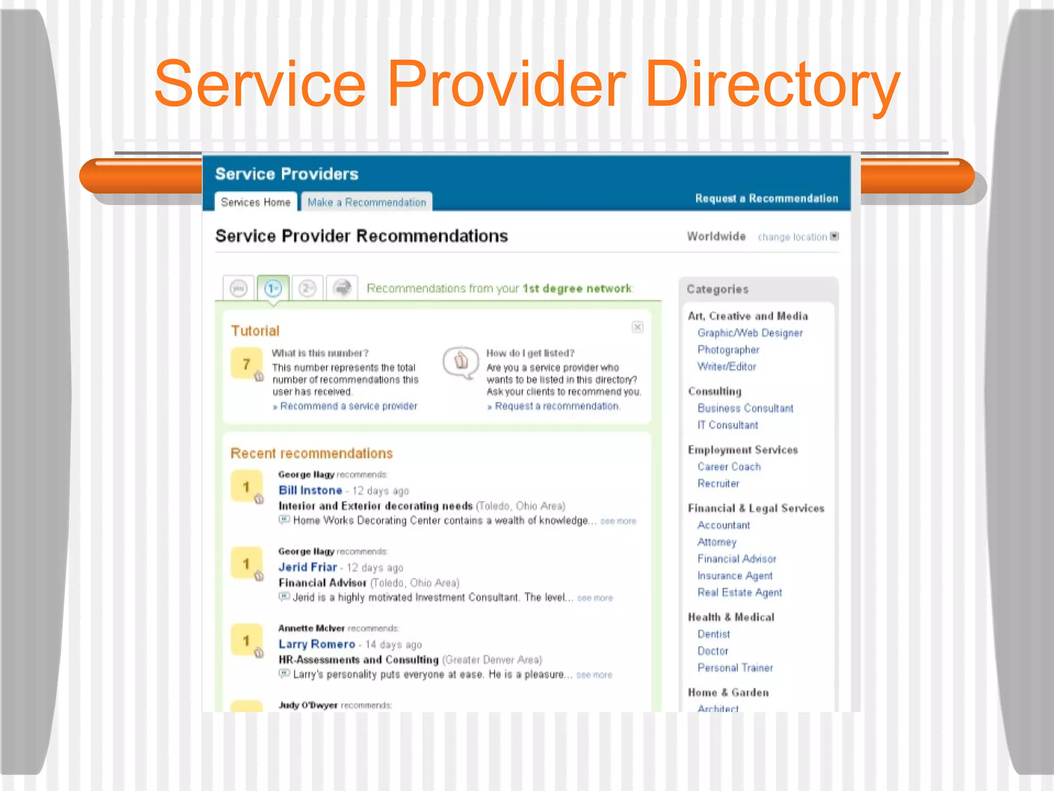 Service Provider Directory 
