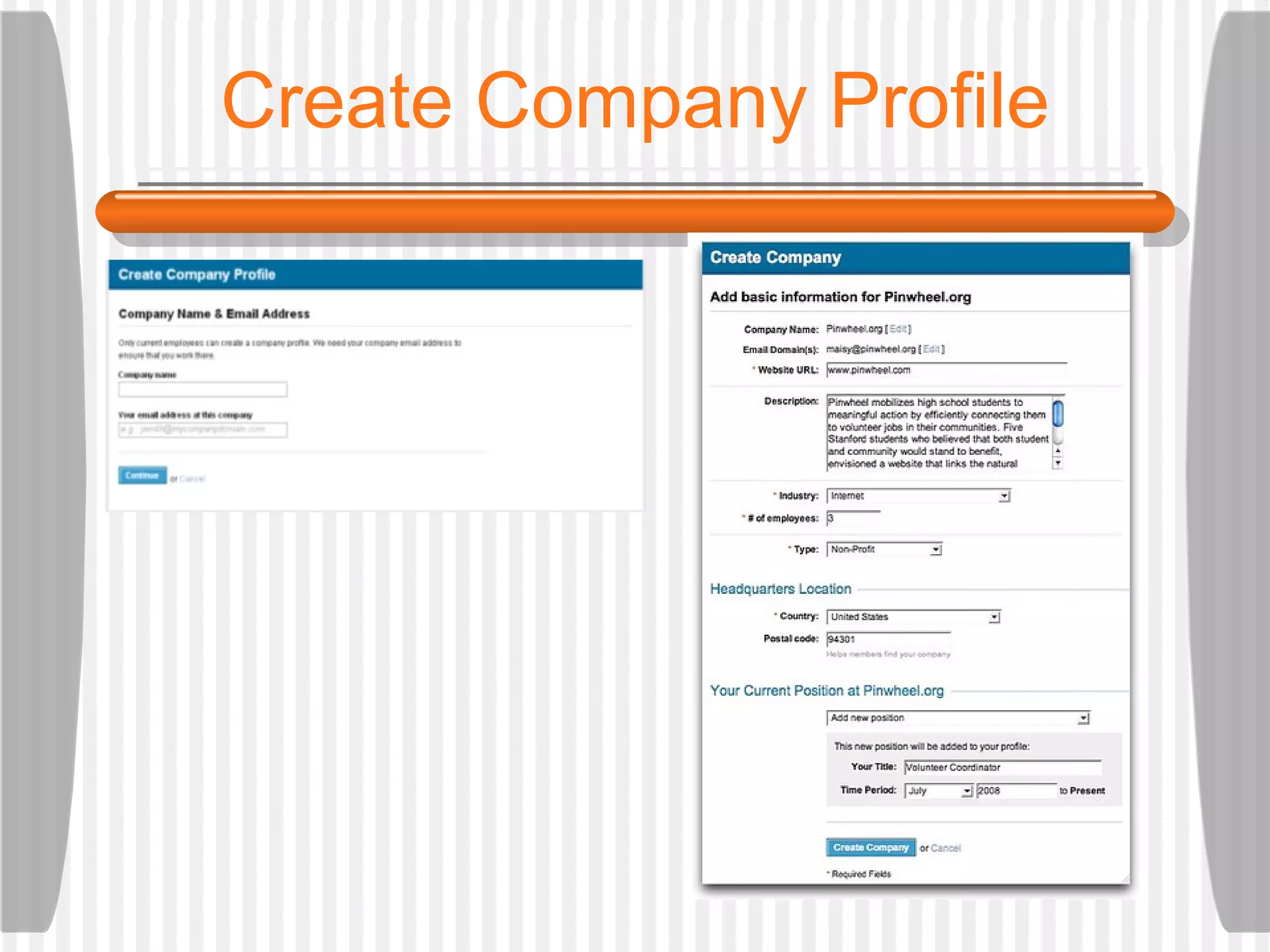Create Company Profile 