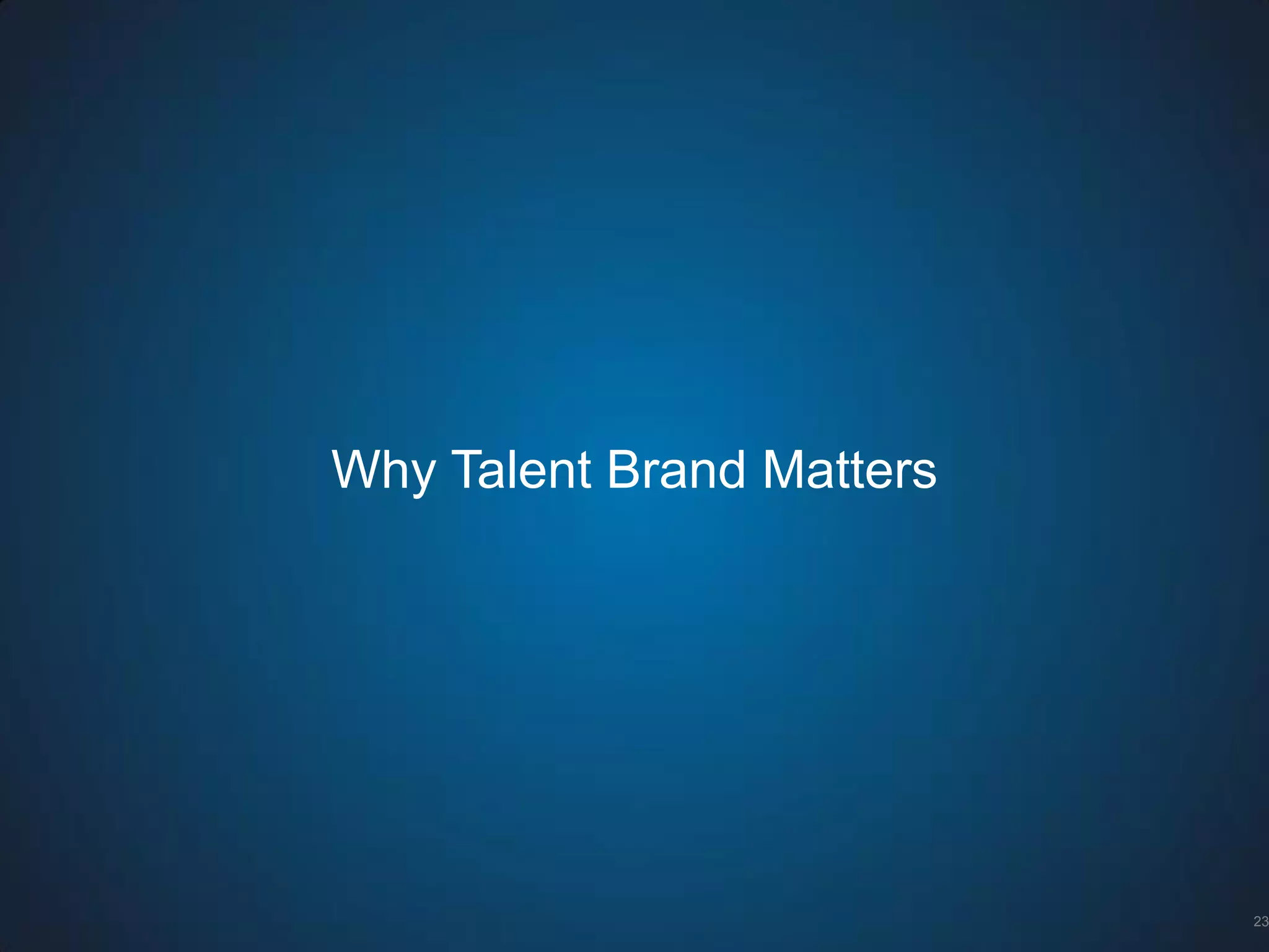 Why Talent Brand Matters
23
 