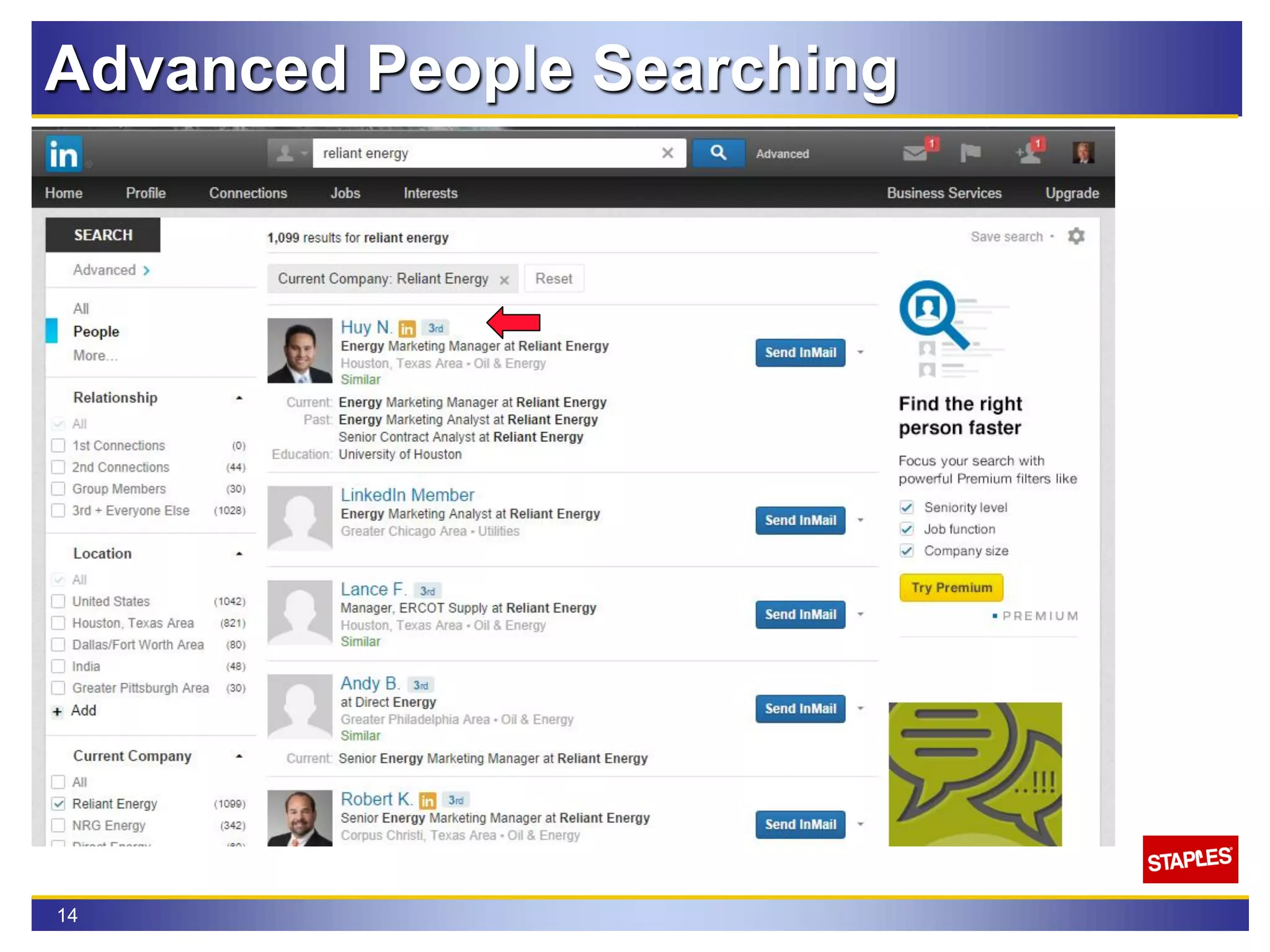 14
Advanced People Searching
 