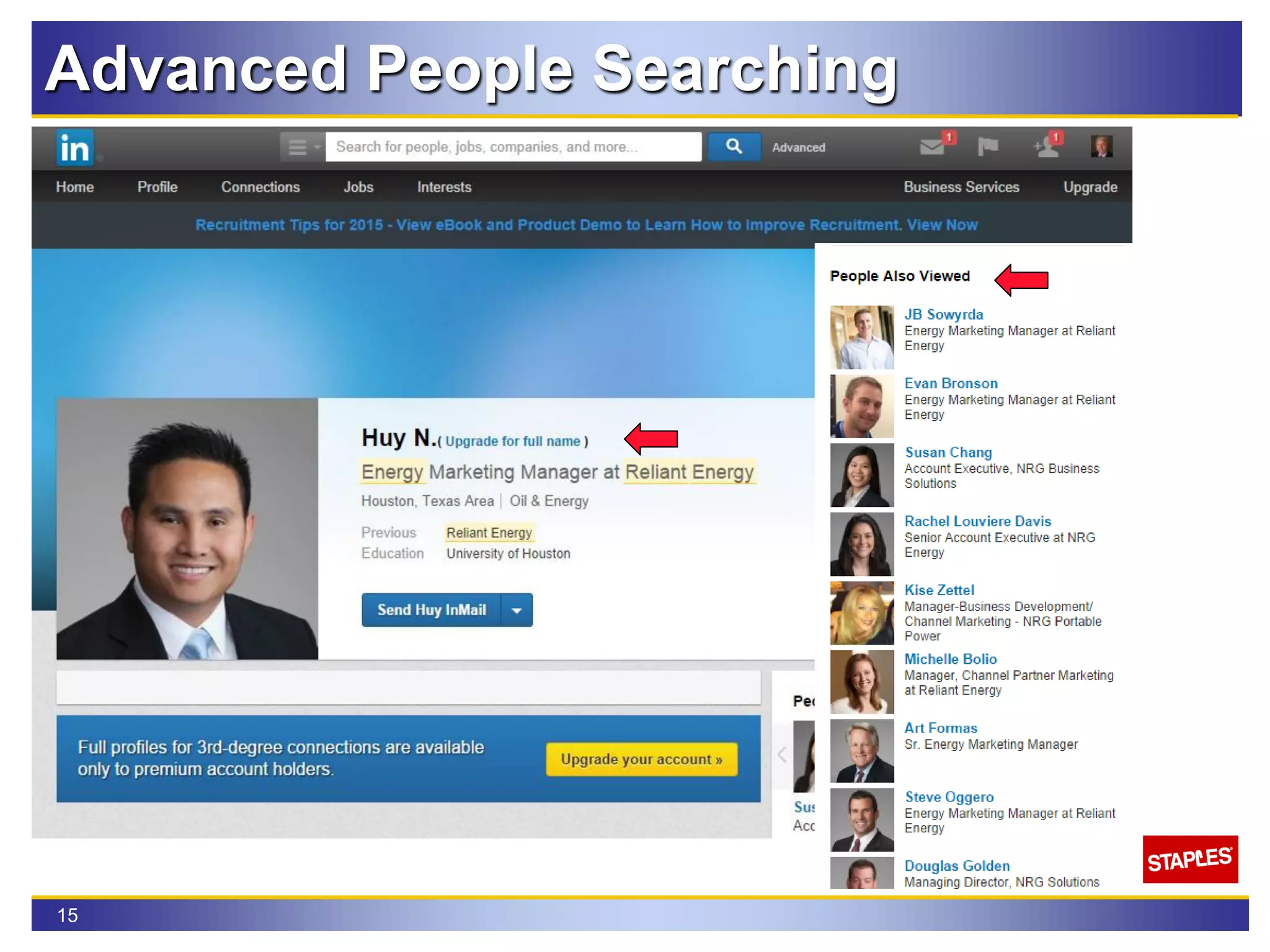 15
Advanced People Searching
 