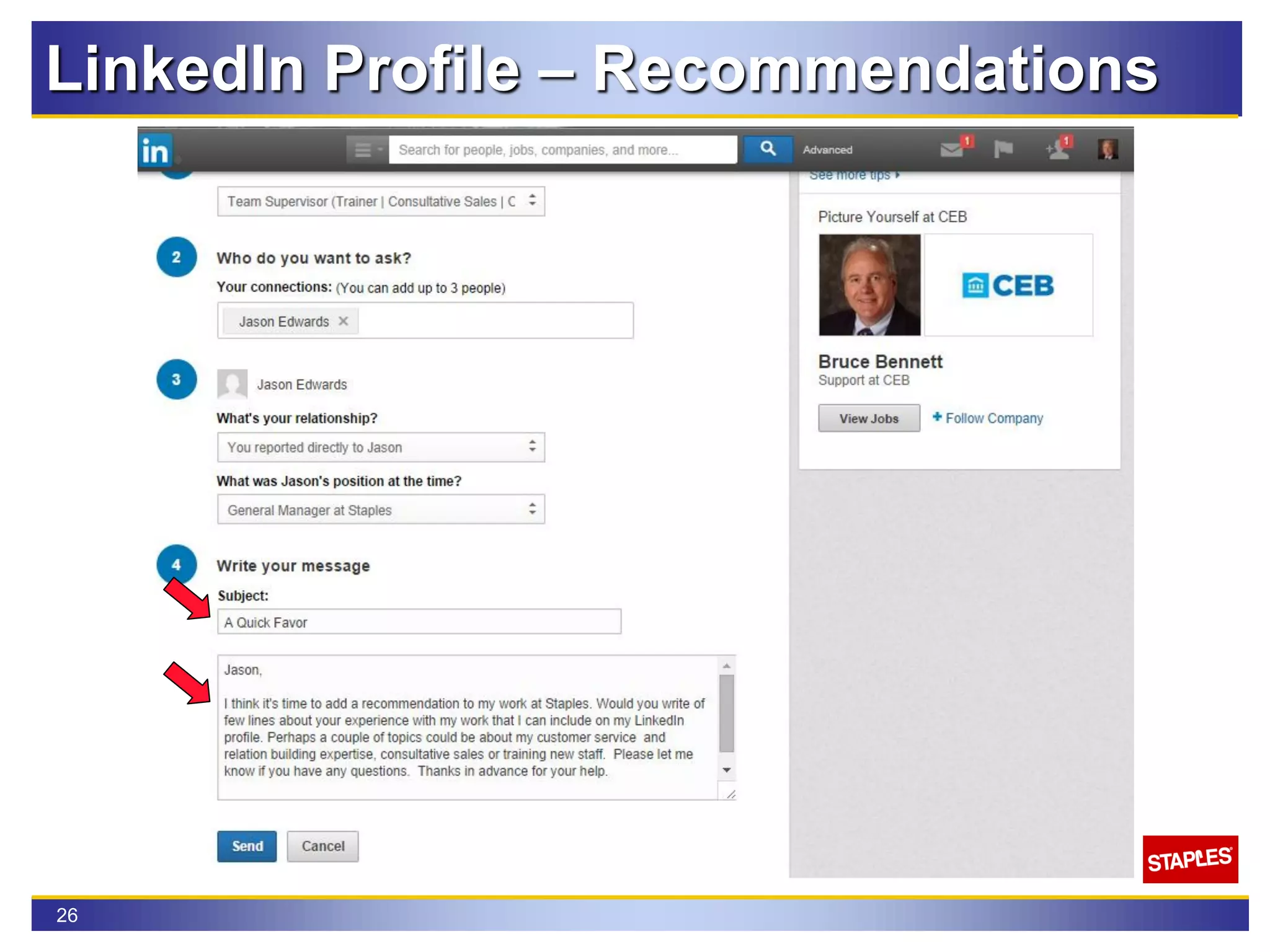 26
LinkedIn Profile – Recommendations
 